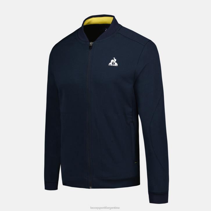 hombres Le Coq Sportif sudadera con cremallera azul ropa RF4V19