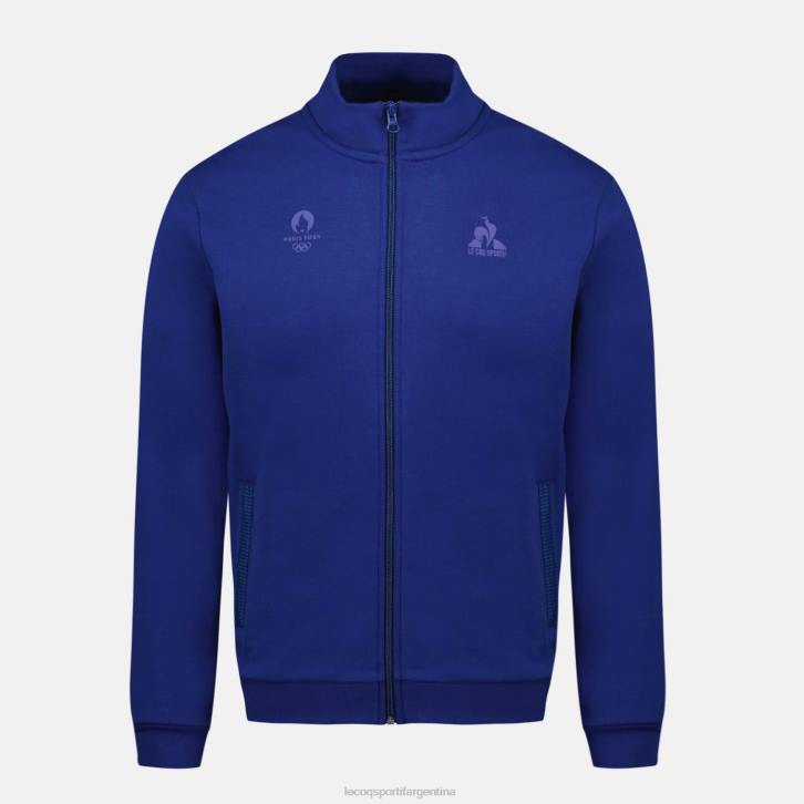 hombres Le Coq Sportif sudadera con cremallera azul ropa RF4V32