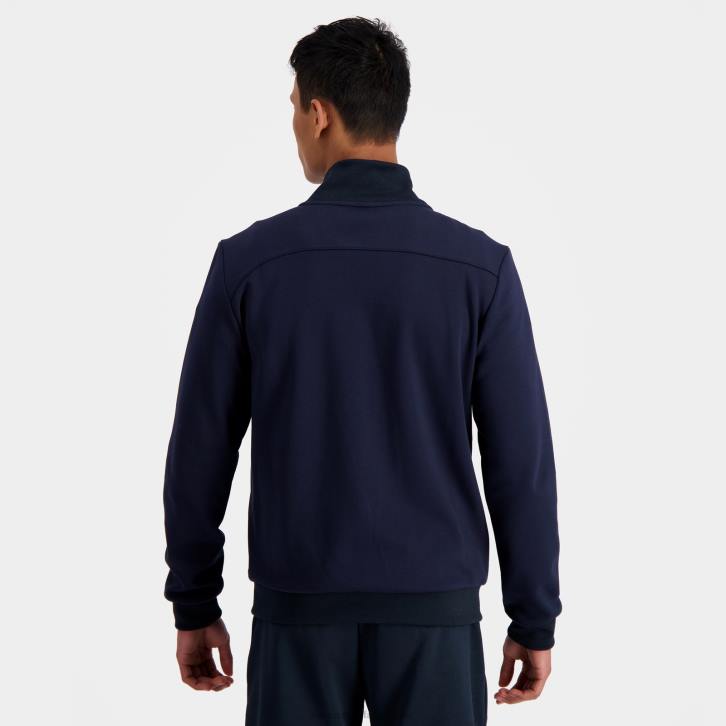 hombres Le Coq Sportif sudadera con cremallera azul ropa RF4V34