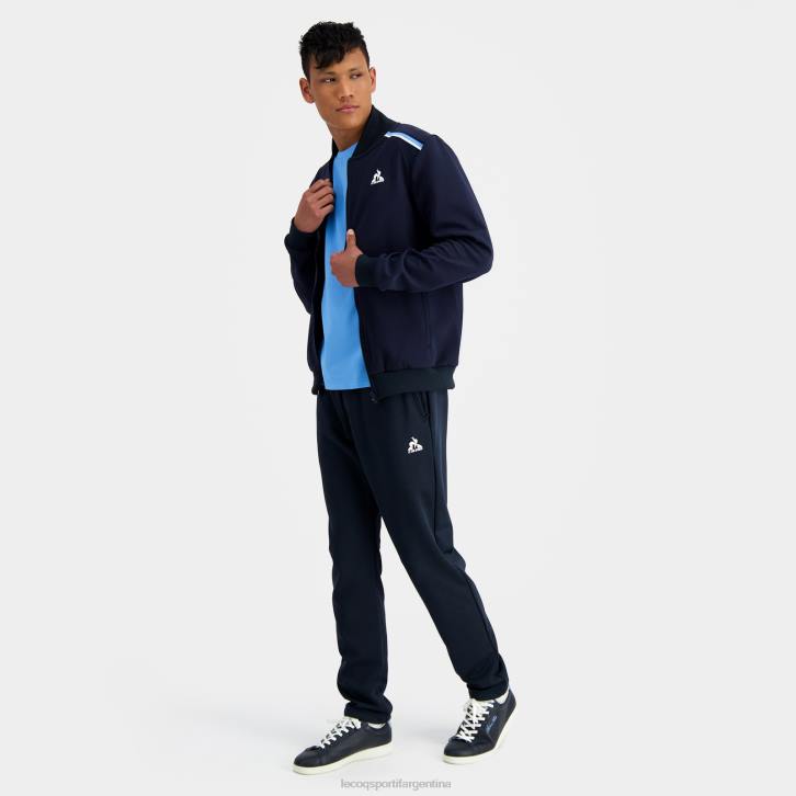 hombres Le Coq Sportif sudadera con cremallera azul ropa RF4V34