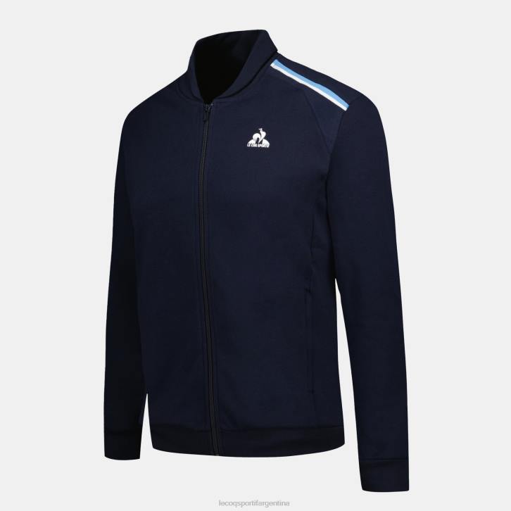 hombres Le Coq Sportif sudadera con cremallera azul ropa RF4V34