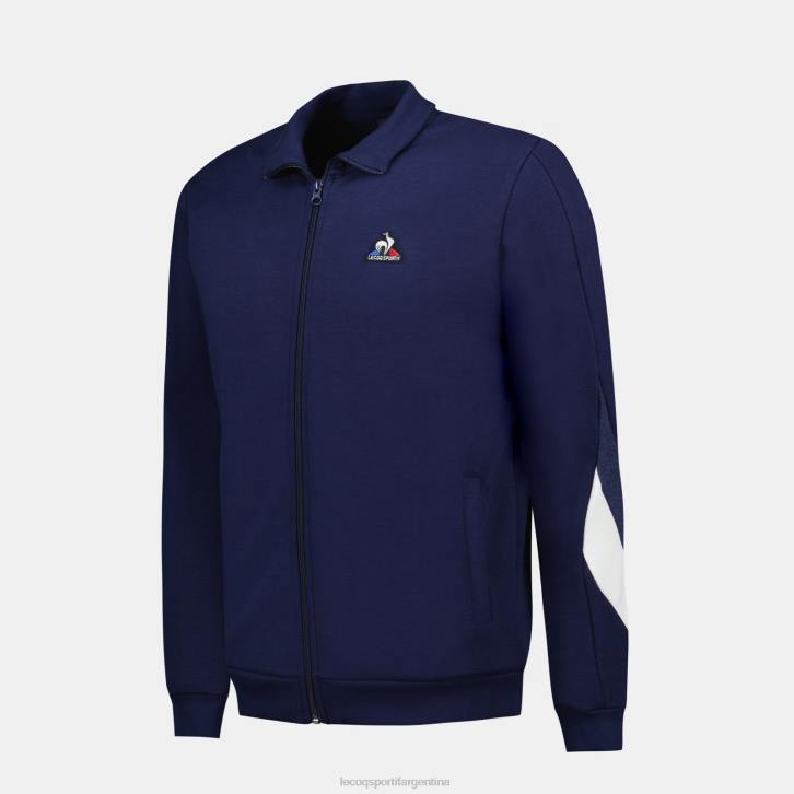hombres Le Coq Sportif sudadera con cremallera azul ropa RF4V445