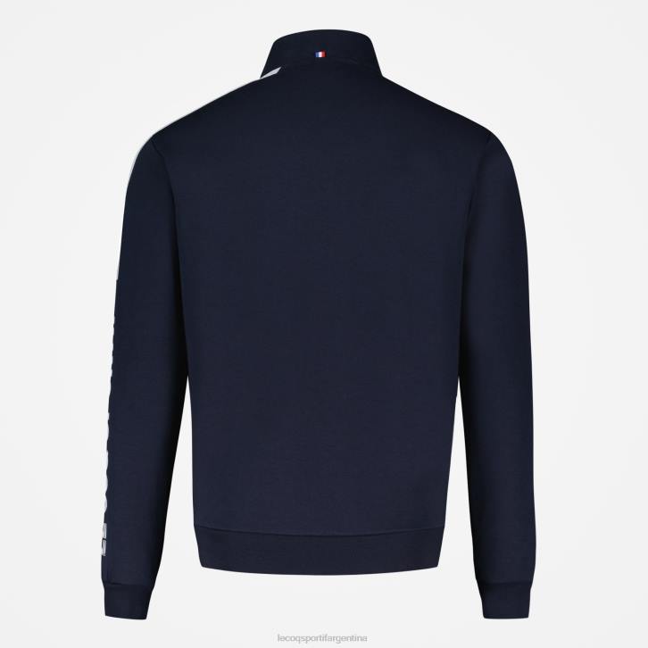 hombres Le Coq Sportif sudadera con cremallera azul ropa RF4V459