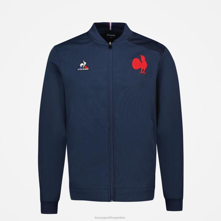 hombres Le Coq Sportif sudadera con cremallera azul ropa RF4V474
