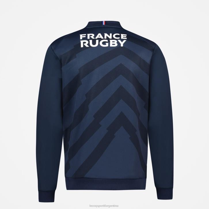 hombres Le Coq Sportif sudadera con cremallera azul ropa RF4V474