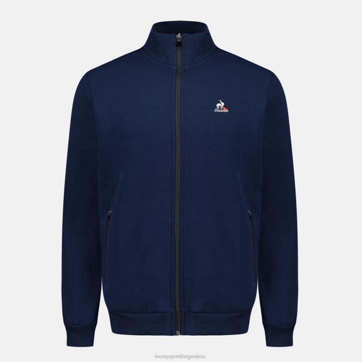 hombres Le Coq Sportif sudadera con cremallera azul ropa RF4V52