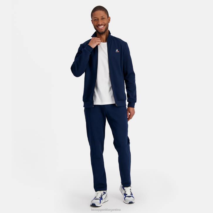 hombres Le Coq Sportif sudadera con cremallera azul ropa RF4V52