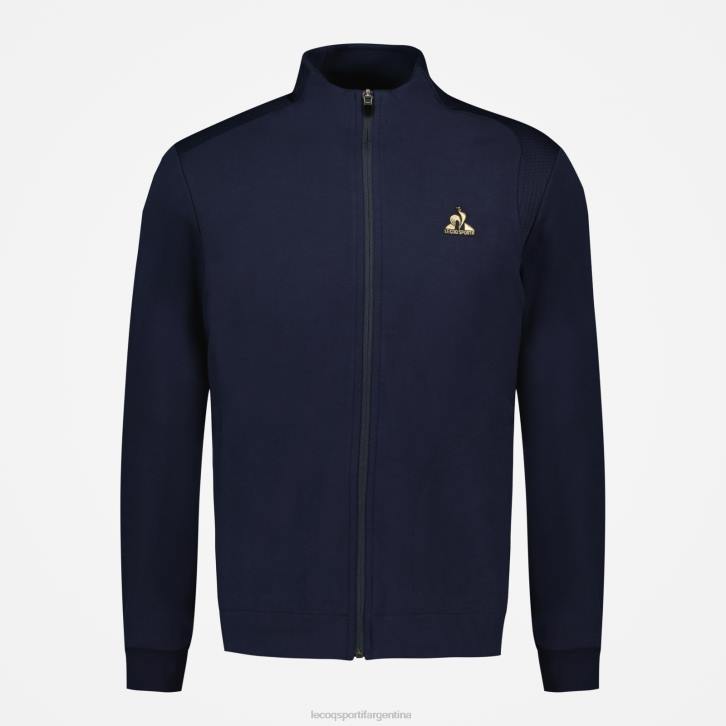 hombres Le Coq Sportif sudadera con cremallera azul ropa RF4V71