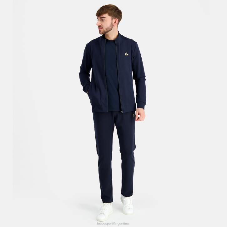 hombres Le Coq Sportif sudadera con cremallera azul ropa RF4V71