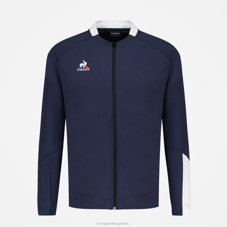 hombres Le Coq Sportif sudadera con cremallera azul ropa RF4V74