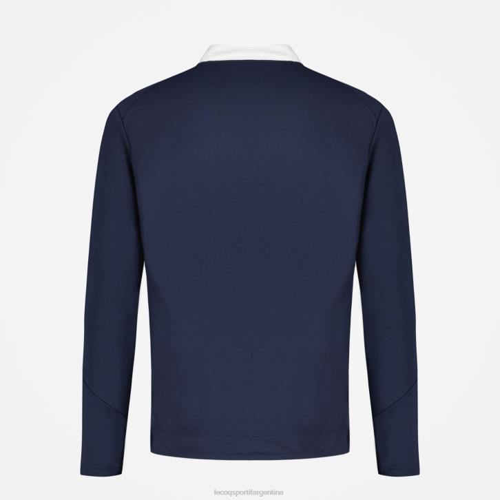 hombres Le Coq Sportif sudadera con cremallera azul ropa RF4V74
