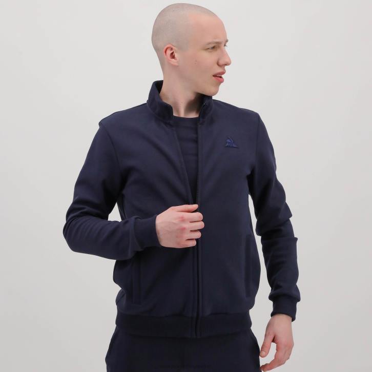 hombres Le Coq Sportif sudadera con cremallera azul ropa RF4V77