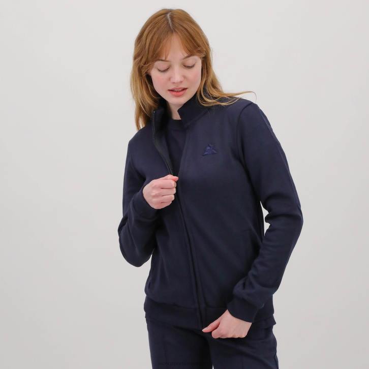 hombres Le Coq Sportif sudadera con cremallera azul ropa RF4V77