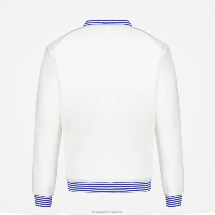 hombres Le Coq Sportif sudadera con cremallera blanca ropa RF4V472