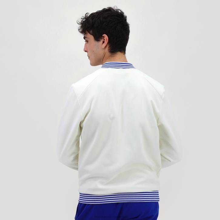 hombres Le Coq Sportif sudadera con cremallera blanca ropa RF4V472