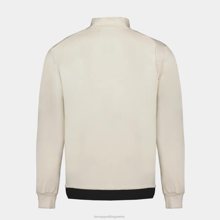 hombres Le Coq Sportif sudadera con cremallera marrón ropa RF4V8