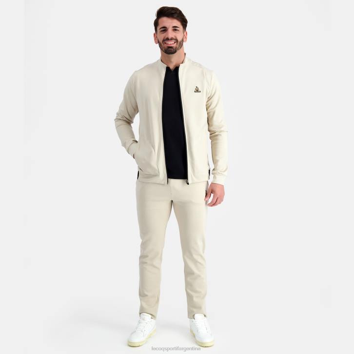 hombres Le Coq Sportif sudadera con cremallera marrón ropa RF4V8