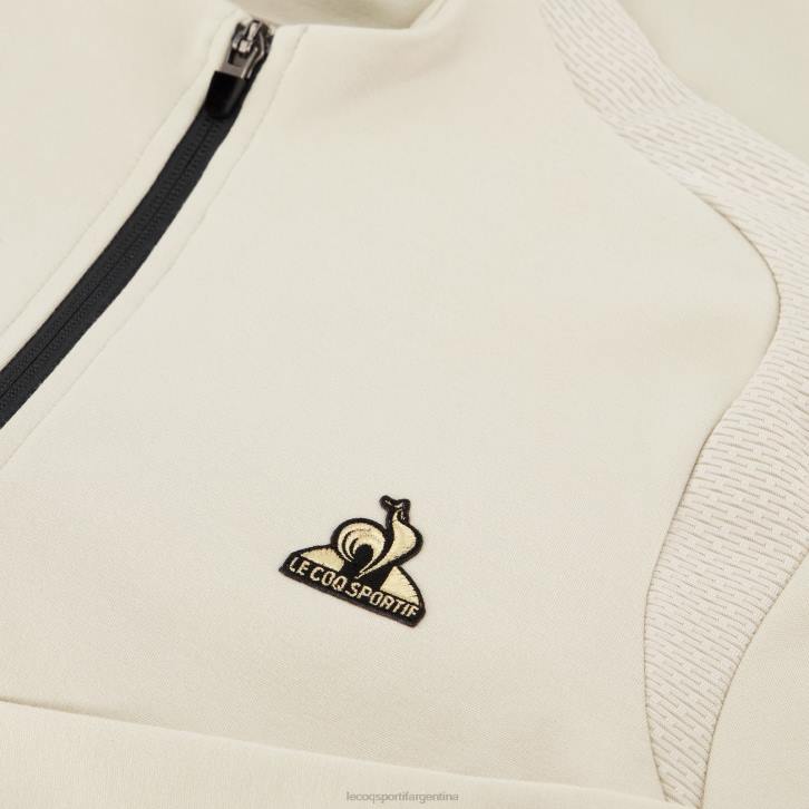 hombres Le Coq Sportif sudadera con cremallera marrón ropa RF4V8