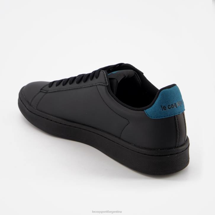 hombres Le Coq Sportif zapato clásico suave tricolore negro oscuro zapatos RF4V280