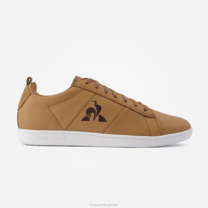 hombres Le Coq Sportif zapato de corteclásico artesanal marrón zapatos RF4V563