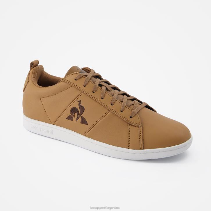 hombres Le Coq Sportif zapato de corteclásico artesanal marrón zapatos RF4V563