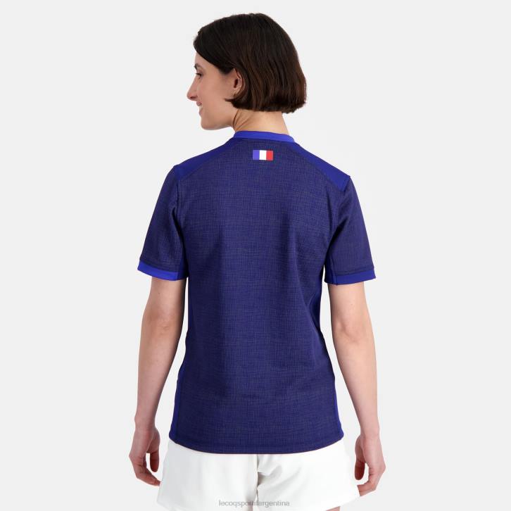 mujer Le Coq Sportif réplica camiseta xv de france - copa del mundo de rugby 2023 azul ropa RF4V349