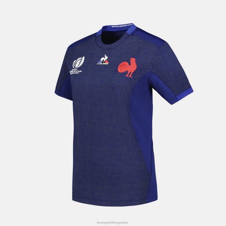 mujer Le Coq Sportif réplica camiseta xv de france - copa del mundo de rugby 2023 azul ropa RF4V349