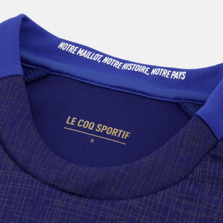 mujer Le Coq Sportif réplica camiseta xv de france - copa del mundo de rugby 2023 azul ropa RF4V349