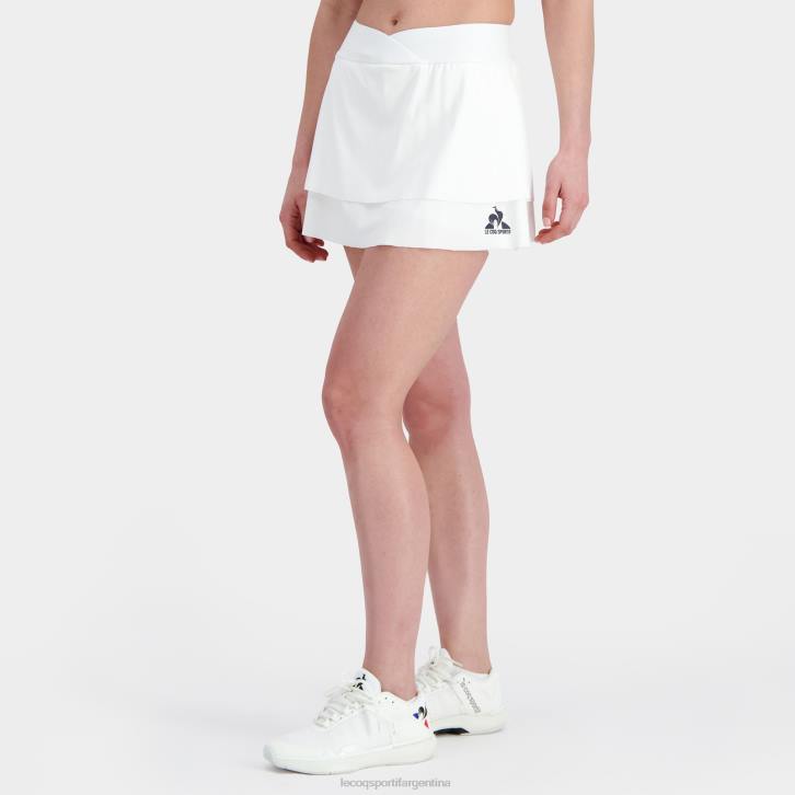 mujer Le Coq Sportif falda blanca ropa RF4V366