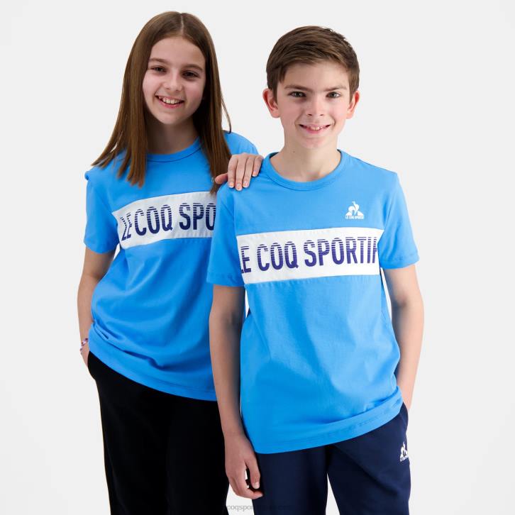 niños Le Coq Sportif camiseta azul ropa RF4V379
