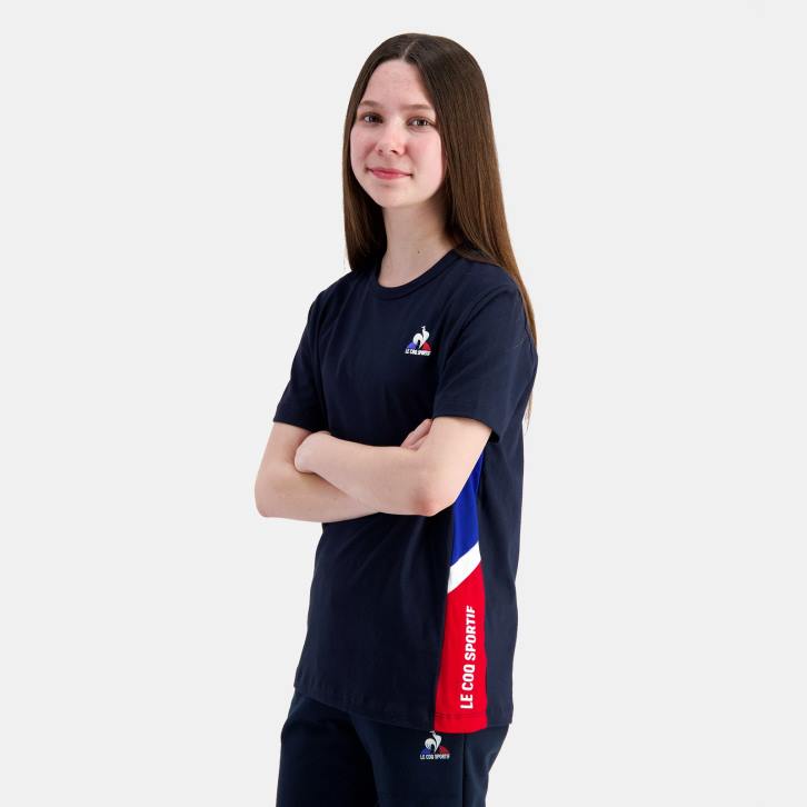 niños Le Coq Sportif camiseta azul ropa RF4V385