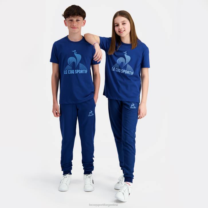 niños Le Coq Sportif camiseta azul ropa RF4V386