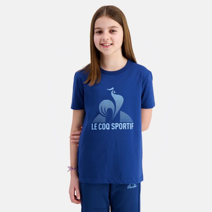 niños Le Coq Sportif camiseta azul ropa RF4V386