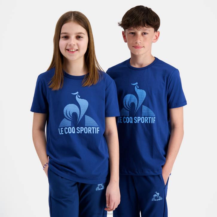 niños Le Coq Sportif camiseta azul ropa RF4V386
