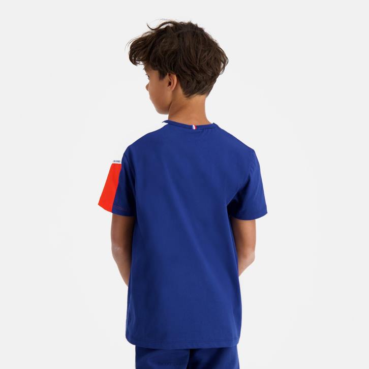 niños Le Coq Sportif camiseta azul ropa RF4V651