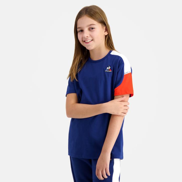 niños Le Coq Sportif camiseta azul ropa RF4V651