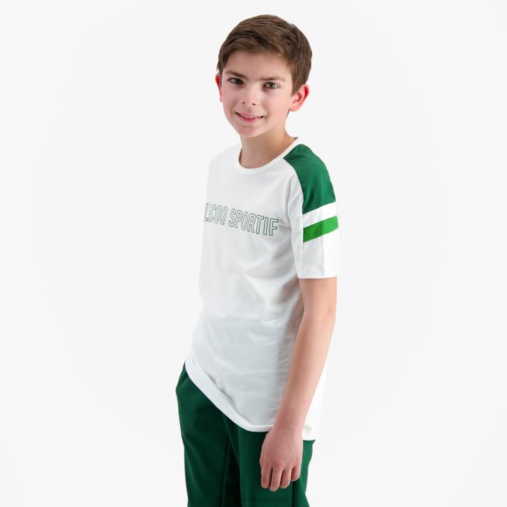 niños Le Coq Sportif camiseta blanca ropa RF4V382