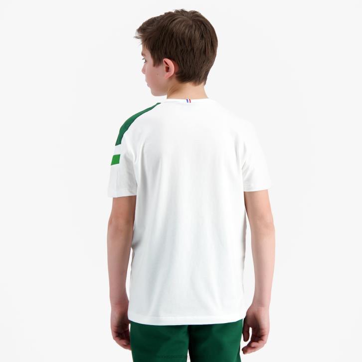 niños Le Coq Sportif camiseta blanca ropa RF4V382