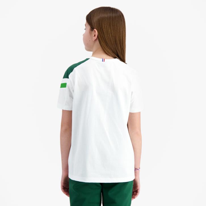 niños Le Coq Sportif camiseta blanca ropa RF4V382