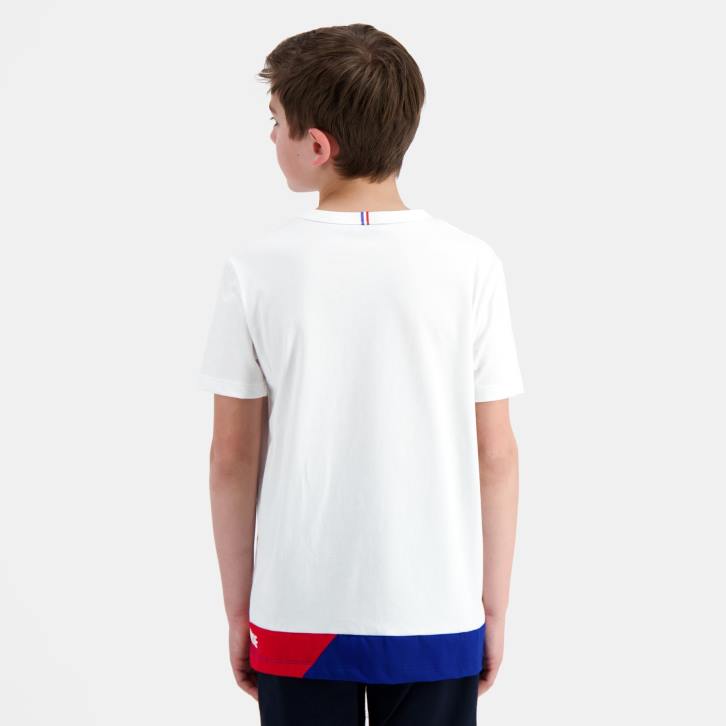 niños Le Coq Sportif camiseta blanca ropa RF4V383