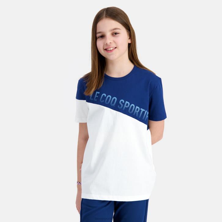 niños Le Coq Sportif camiseta blanca ropa RF4V387
