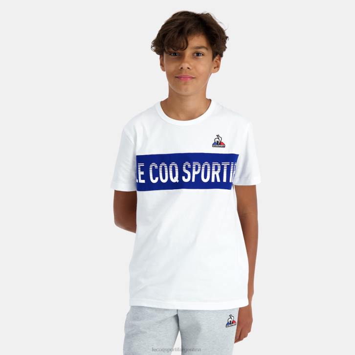 niños Le Coq Sportif camiseta blanca ropa RF4V646