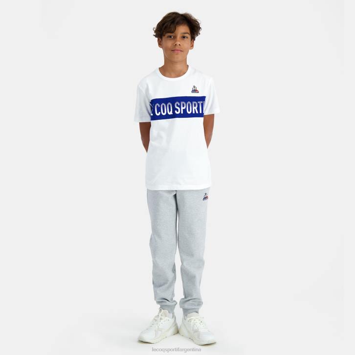 niños Le Coq Sportif camiseta blanca ropa RF4V646