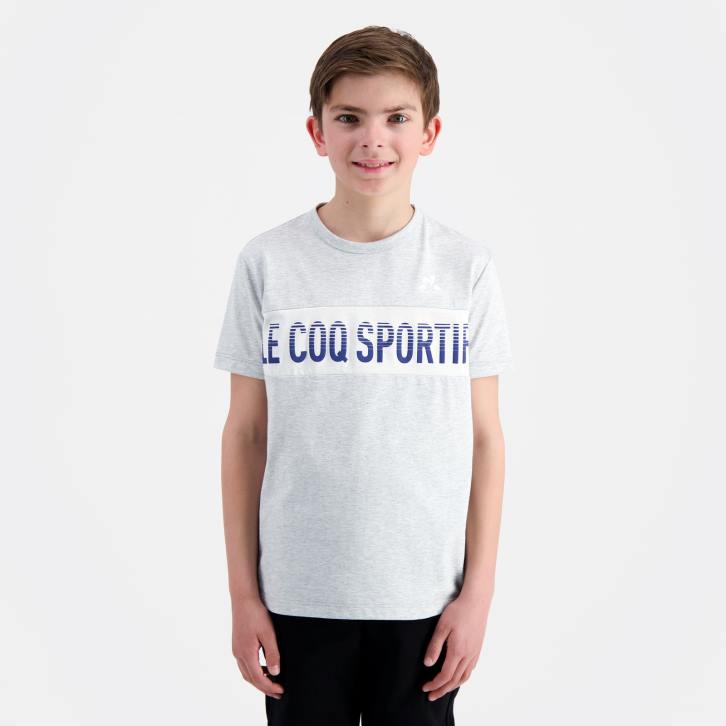 niños Le Coq Sportif camiseta gris ropa RF4V378