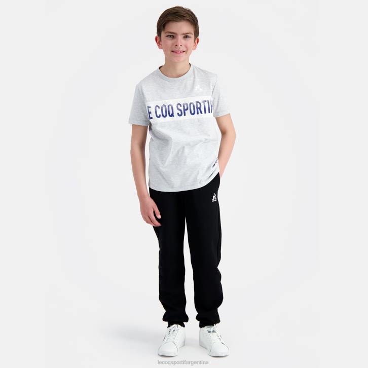 niños Le Coq Sportif camiseta gris ropa RF4V378