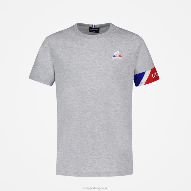 niños Le Coq Sportif camiseta gris ropa RF4V384