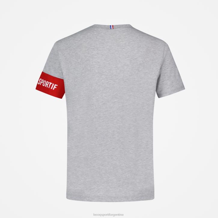 niños Le Coq Sportif camiseta gris ropa RF4V384