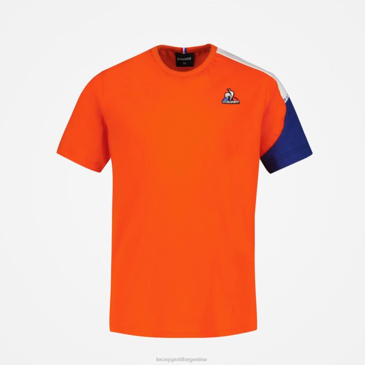 niños Le Coq Sportif camiseta naranja ropa RF4V650