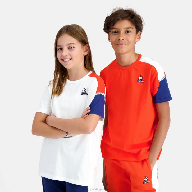 niños Le Coq Sportif camiseta naranja ropa RF4V650