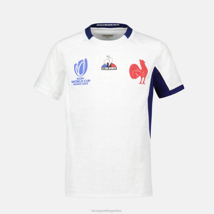 niños Le Coq Sportif réplica camiseta xv de france - copa del mundo de rugby 2023 blanco ropa RF4V695